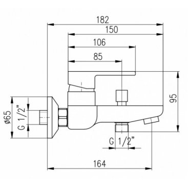 Смеситель для ванны Rav Slezak Vltava VT454.5