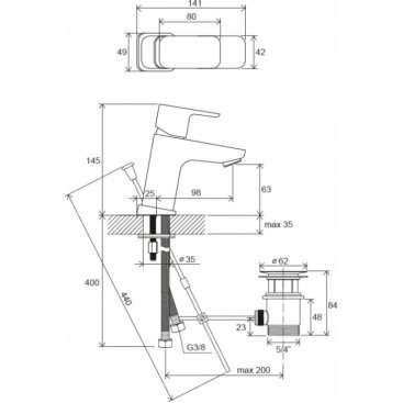 Смеситель для раковины Ravak 10° Free TD F 011.00