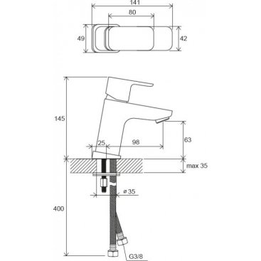 Смеситель для раковины Ravak 10° Free TD F 012.20