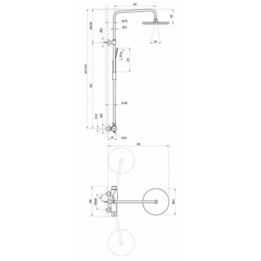 Душевая стойка Ravak DS 091.00