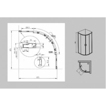 Душевой уголок Ravak SET Blix XP2CP4 90x90