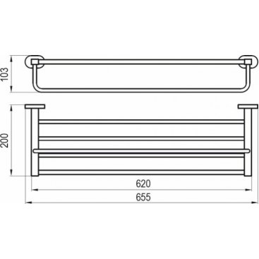 Полка для полотенец Ravak Crome X07P194