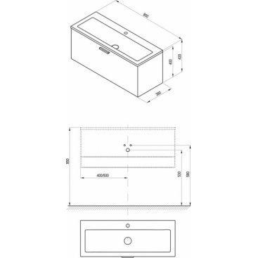 Мебель для ванной Ravak SD Clear II 800 белый глянец