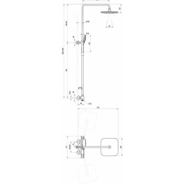 Душевая стойка Ravak Flat FL 091.20