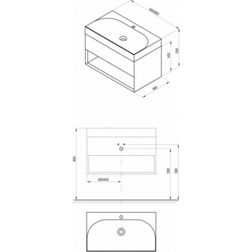 Мебель для ванной Ravak SD Lite 80 White