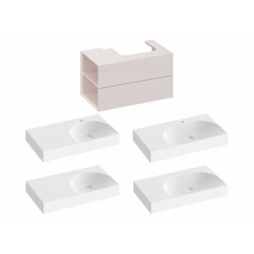 Мебель для ванной Ravak SD Lite 80L Alabaster Pink
