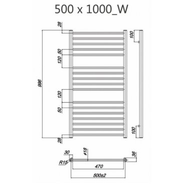 Полотенцесушитель Ravak Norma 500x1000