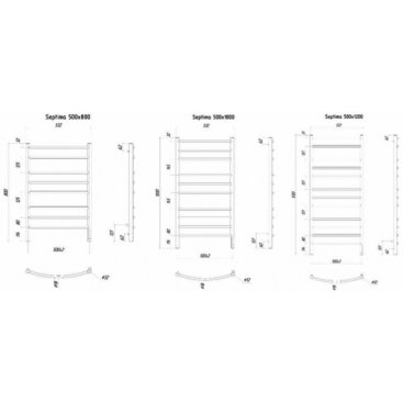 Полотенцесушитель Ravak Septima 500x1000R