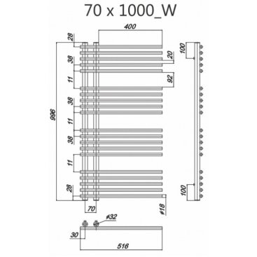 Полотенцесушитель Ravak Style 500x1000