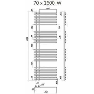 Полотенцесушитель Ravak Style 500x1600