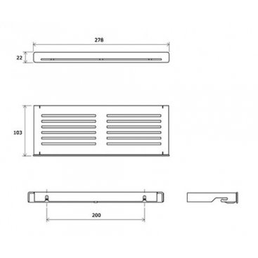 Полка Ravak Slim S X07P575