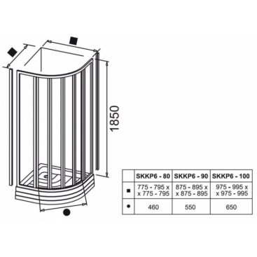 Душевой уголок Ravak Supernova SKKP6 90x90 185 белый Transparent