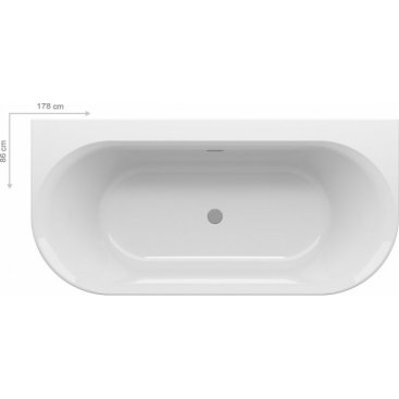 Ванна акриловая Ravak Ypsilon Wall 178x86