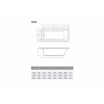 Ванна Relisan Stella 170x75