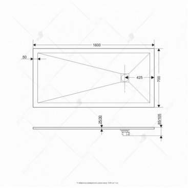 Душевой поддон RGW ST-0167W 160x70