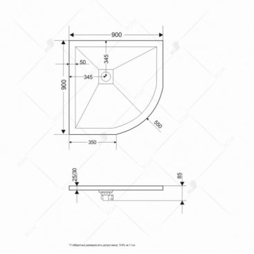 Душевой поддон RGW ST/R-0099W 90x90