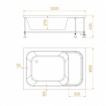 Душевой поддон RGW BC/L 120x80