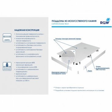 Душевой поддон RGW ST-0100Co 100x100