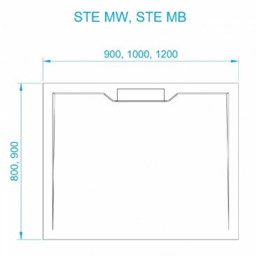 Душевой поддон RGW STE-128MW 120x80