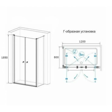 Душевой уголок RGW Passage PA-47 (PA-04+Z-12) 120x80