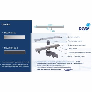 Душевой канал RGW SDR-20B-60