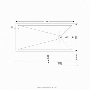 Душевой поддон RGW ST-0138De 130x80