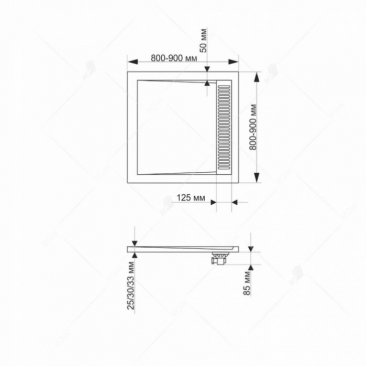 Душевой поддон RGW STM-099W 90x90