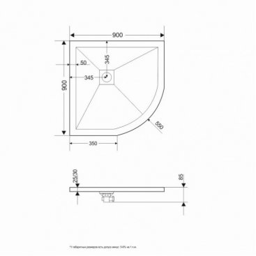 Душевой поддон RGW RGW ST/R-0099Tr 90x90