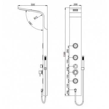 Душевая панель RGW Shower Panels SP-04 B (уценка)