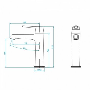 Смеситель для раковины RGW SP-301