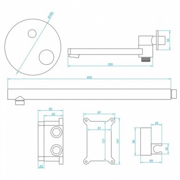 Душевая система RGW SP-55G