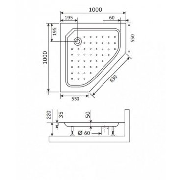 Душевой поддон RGW Style TR 100x100