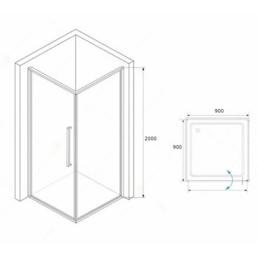 Душевой уголок RGW Stilvoll SV-35 B 90x90