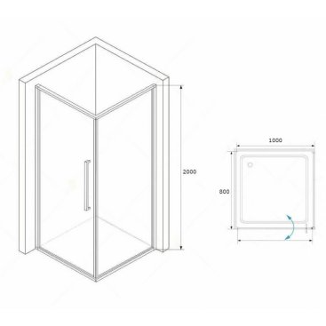 Душевой уголок RGW Stilvoll SV-43 B 100x80