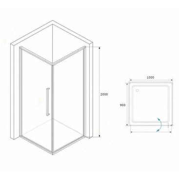 Душевой уголок RGW Stilvoll SV-43 B 100x90