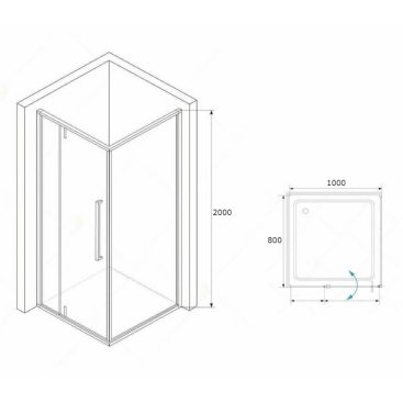 Душевой уголок RGW Stilvoll SV-44 B 100x80