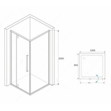 Душевой уголок RGW Stilvoll SV-44 B 100x90