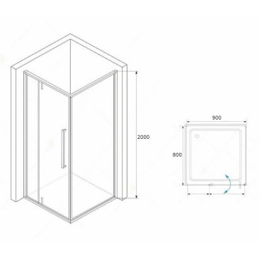 Душевой уголок RGW Stilvoll SV-44 B 90x80