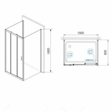 Душевой уголок RGW Passage PA-73 (PA-13+Z-050-2) 100x80