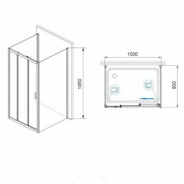 Душевой уголок RGW Passage PA-73 (PA-13+Z-050-2) 100x90