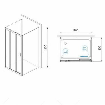 Душевой уголок RGW Passage PA-73 (PA-13+Z-050-2) 110x80