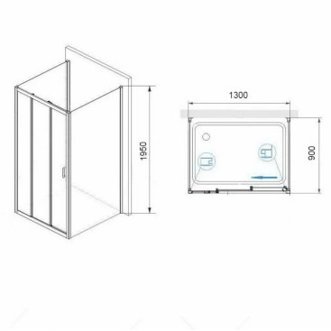 Душевой уголок RGW Passage PA-73 (PA-13+Z-050-2) 130x90