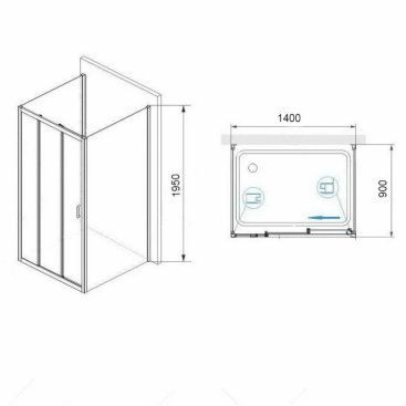 Душевой уголок RGW Passage PA-73 (PA-13+Z-050-2) 140x90