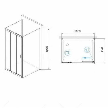 Душевой уголок RGW Passage PA-73 (PA-13+Z-050-2) 150x90