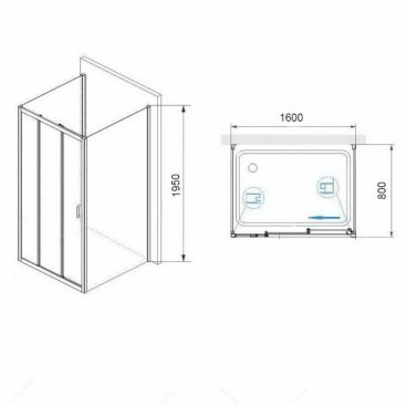 Душевой уголок RGW Passage PA-73 (PA-13+Z-050-2) 160x80