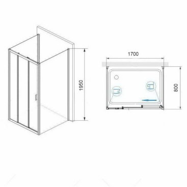 Душевой уголок RGW Passage PA-73 (PA-13+Z-050-2) 170x80