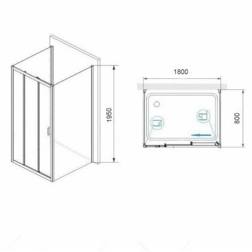 Душевой уголок RGW Passage PA-73 (PA-13+Z-050-2) 180x80