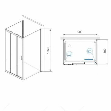 Душевой уголок RGW Passage PA-73 (PA-13+Z-050-2) 90x80