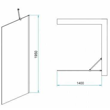 Душевая перегородка RGW Walk In WA-110B 140 см