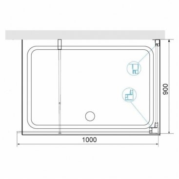 Душевая перегородка RGW Walk In WA-005B 100x90